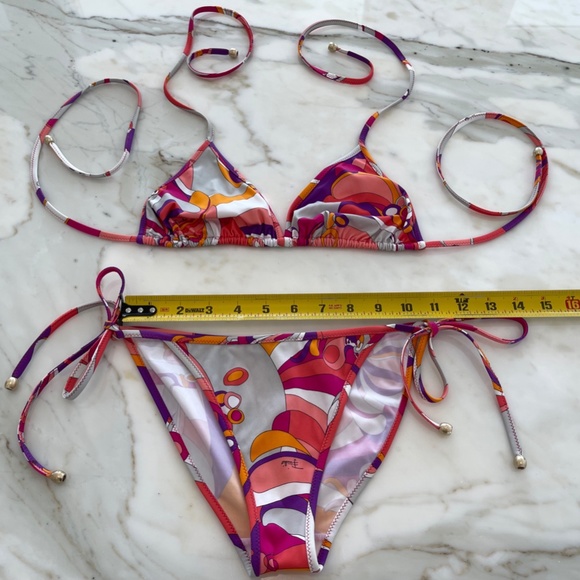 EMILIO PUCCI PINK MULTI BIKINI SIZE IT 42 / US 8 - Picture 8 of 16